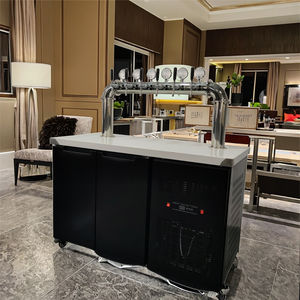 Kegerator profesional <span class=keywords><strong>de</strong></span> 6 grifos para <span class=keywords><strong>cerveza</strong></span> artesanal, dispensador <span class=keywords><strong>de</strong></span> <span class=keywords><strong>cerveza</strong></span> portátil <span class=keywords><strong>de</strong></span> acero inoxidable <span class=keywords><strong>con</strong></span> refrigeración por aire y agua - Product Image 1