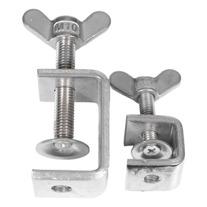 Nindejin 304-314LHJ 304 Stainless Steel Heavy Duty U-Shaped <b>C</b> <b>Clamp</b> 16-122mm Adjustable Thumb Bolt Plain for Woodworking - Product Image 5