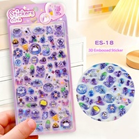 Nouveaux autocollants en plastique 3D en relief cristal, motifs animaux mignons et adorables, pour décoration de journal de nature et DIY de maternité, pour le marché international