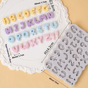 Phim hoạt hình Hạnh Phúc sinh nhật Silicone khuôn sô cô la fondant nướng DIY trang trí khay nhựa nến tráng miệng Bảng trang trí túi - Product Image 6