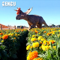 Statue de citrouille animatronique modèle de dinosaure en métal d'intérieur 3D fait à la main pour les centres commerciaux aéroports publics garderies jardins d'enfants
