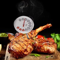 Termometer Dapur Profesional Anti Air dari Baja Tahan Karat untuk Memanggang BBQ, Makanan, dan Memasak, dengan Dial, Bacaan Instan, dan Bebas Listrik, Tahun 2026 SW