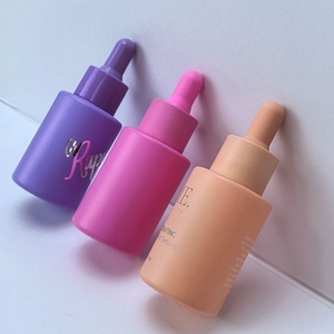 Botella de Vidrio Vacía Personalizada de 30 ml, de Lujo, con Gotero, Cilindro Esmerilado, Envase Cosmético, Botella Plana para Suero y Aceite - Product Image 3