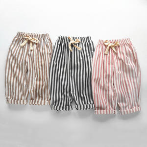 <span class=keywords><strong>Pantalones</strong></span> a rayas para niños y niñas Primavera y verano <span class=keywords><strong>Pantalones</strong></span> a rayas sueltos para niñas Casual Lace up Crawler - Product Image 2