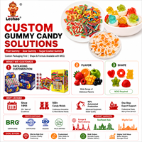Halal 3D Cartoon Dieren Gummy Candy Eend Konijn Vorm Fruitige Smaak Aangepaste Verpakking Zachte Jelly Candy voor Kinderen