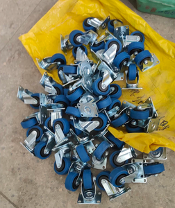 3 "4" 5 "2脚轮橡胶线带制动静音万向轮重型平手拖餐车车轮 - Product Image 6