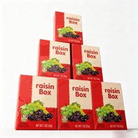 Logo personnalisé Boîtes en papier Raisin Boîte d'emballage de céréales biodégradable Laminage mat Noix & Noyaux Boîte