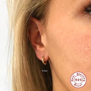 ROXI 2021 Boucles d'oreilles créoles rondes minimalistes en argent sterling 925 de 5 mm/6 mm/7 mm/8 mm/9 mm - Product Image 5