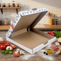 Grande boîte à pizza carrée en carton ondulé à emporter Boîtes à pizza personnalisées avec logo