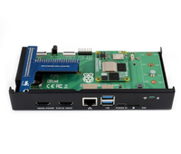 Boîtier en métal de qualité industrielle pour carte Raspberry Pi CM5 IO | Boîtier officiel du module de calcul 5 avec ventilateur de refroidissement actif