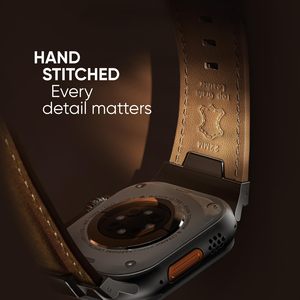 Suitisbest Luxury 49mm Correa <span class=keywords><strong>de</strong></span> reloj <span class=keywords><strong>de</strong></span> cuero genuino para <span class=keywords><strong>Apple</strong></span> <span class=keywords><strong>Watch</strong></span> Característica <span class=keywords><strong>ultra</strong></span> transpirable - Product Image 3