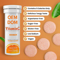 Tabletas Efervescentes de Vitamina C de Marca Privada, Sabor Naranja, OEM ODM, Fórmula Personalizada, Sin Azúcar, Empaquetado en Tubo, Proveedor Mayorista
