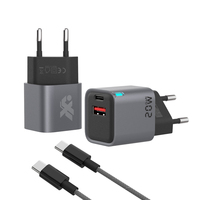 Adaptor Pengisi Daya Cepat OEM PD 20W USB Type-C dengan Steker EU untuk Ponsel iPhone, Dilengkapi Kabel dan Proteksi OTP serta OVP