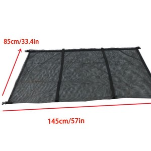 Bolsa de almacenamiento para anillos de natación de malla gruesa extragrande, resistente al agua, de 50-70L, en blanco y negro, para colgar en la valla de la piscina - Product Image 2