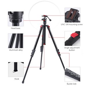 <span class=keywords><strong>Tripod</strong></span> Vlog tugas berat profesional, untuk kamera Video <span class=keywords><strong>DSLR</strong></span> paduan aluminium AKS264 + LG36 profesional Vlogging - Product Image 5