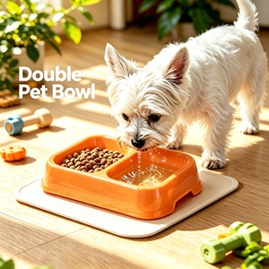 Comedero Doble <span class=keywords><strong>para</strong></span> Mascotas, Portátil e Impermeable <span class=keywords><strong>para</strong></span> Perros y Gatos, Uso en Viajes, Accesorios <span class=keywords><strong>para</strong></span> Mascotas de Alta Calidad - Product Image 1