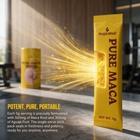 Poudre de racine de maca pure Aeglewell en marque privée, 30 bâtonnets de 6g chacun, pour la vitalité quotidienne, l'énergie et le soutien de la condition physique
