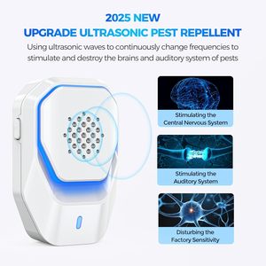 Trong nhà điện tử nâng cấp siêu âm Chuột Repellent Pest kiểm soát và đẩy lùi Thiết bị thích hợp cho hộ gia đình hitchens nhà để xe - Product Image 3