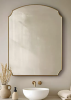 Miroir de salle de bain mural haut de gamme de style mid-century fabriqué en usine