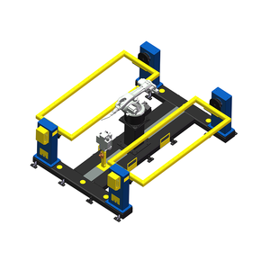 Station de travail de soudage industrielle robuste à commande automatique, équipée de rails industriels mobiles robotisés - Product Image 3