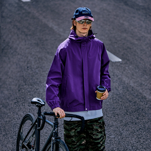 Veste à capuche à fermeture éclair imperméable pour homme Vêtements de randonnée gonflables en gros - Product Image 5