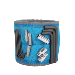 Pulsera de brazo magnética de carpinteros ajustable, soporte de muñeca magnético para sujetar tornillos, clavos, brocas, herramientas - Product Image 2