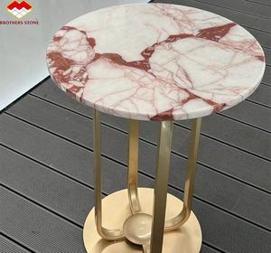 Italie moderne personnalisé alto luxe prix de la pierre rose rose marbre Bvlgari dalles de marbre rose pour table de revêtement de sol - Product Image 5