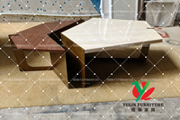 Table basse moderne de luxe, table basse sur mesure pour salon