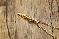 Collier pendentif flèche orthodoxe punk pour homme, en acier inoxydable plaqué or 14 carats, chaîne à maillons, bijoux, anniversaire, vente en gros