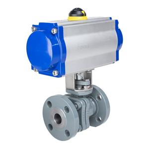 Válvula de Bola Neumática COVNA DN50 de 2 Pulgadas, Tipo Regulador de 2 Vías, Revestida de PTFE con Fluoruro - Product Image 4