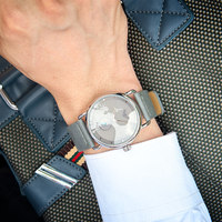 Montre à quartz ONOLA 3805 en alliage avec bracelet en cuir, style business, sport, cadran en verre, mouvement à aiguilles, modèle plongeur