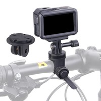 Kamera Aksi Olahraga Komputer Sepeda untuk Garmin/XOSS, Dudukan Ekstensi Lampu Depan, Senter, Klip Lampu, Braket Penyangga