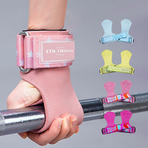 Sangles de poignet réglables en cuir de vachette avec logo personnalisé, support de poignet antidérapant, crochets de levage de poids, prise puissante, souples et résistantes - Product Image 1