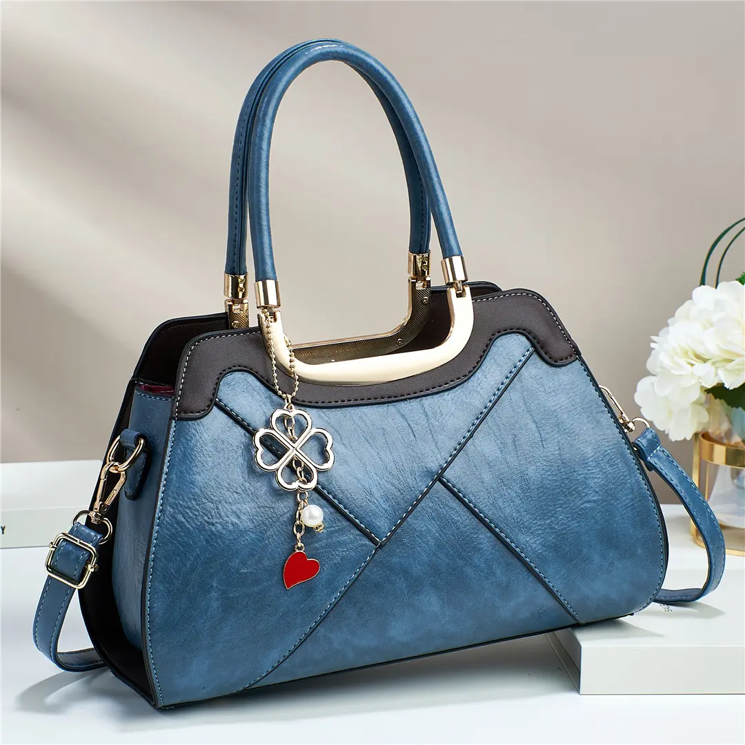 Klassische Pu Leder Damen Tasche Schulter Luxus Handtaschen für Frauen Damen Handtaschen