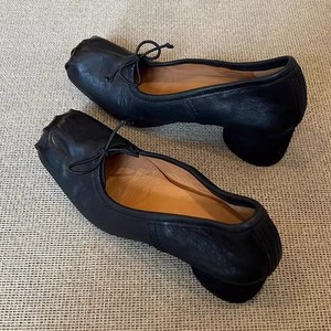 Genuine Leather Square Toe Ballet Flats <b>With</b> <b>Bow</b> Decor Slip-On Women's <b>Shoes</b> All Seasons Breathable Pig Skin Lining - Product Image 2