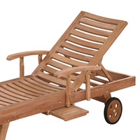 Superqualitative langlebige Teakholz-Madison-Sonnenlehne mit Arm Outdoor-Garden-Park-Patio-Möbel Indonesien