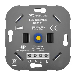 Hiseeu-interrupteur rotatif à Led, 220/240V, 150W, universel, poussoir de bord arrière, Ac