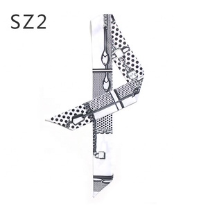 Latest 2022 Dot Print Neck Scarf Female Handbag Wraps Ribbon Lady Hairband Scarves - Product Image 3