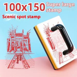 Timbre <span class=keywords><strong>de</strong></span> chapitre dégradé multicolore super grand timbre <span class=keywords><strong>de</strong></span> sceau photosensible pour carte postale/boîte en carton - Product Image 2
