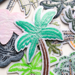 Apliques Verdes para Artesanato e Acessórios de Vestuário DIY, Patch Bordado de Palmeira de Coco, Patch Termocolante, <span class=keywords><strong>Patches</strong></span> para Costura DIY - Product Image 3