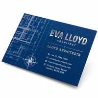 Cartes de visite personnalisées en papier d'art avec marquage à chaud, couleur intégrale, pour Volcanic Fitness Trainer, Architect, Brewmaster, Fromager, Tour