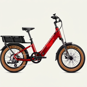 Bicicleta de 20 pulgadas con cuadro de aluminio, suspensión delantera, freno de disco, 7 velocidades, con portaequipajes y guardabarros - Product Image 1