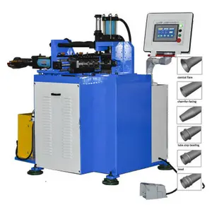 Aluminum Copper steel tube end flaring expanding reducing tapering beading Bulging forming machine