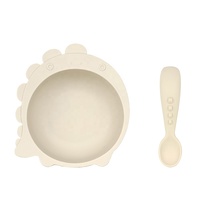 Ensemble de bols d'alimentation pour bébé en silicone de qualité alimentaire, bol pour nourrissons avec cuillère souple, bol à dîner réutilisable, logo personnalisé