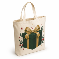 Prêt à expédier & Personnalisable – Sac de transport en toile Yule d'hiver, en coton végétal, pour articles divers quotidiens, double usage