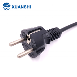 Cable de Alimentación Europeo de PVC de 3 Pines, Tipo Moldeado, 16A, 220V, Enchufe Recto, IP20, Uso Residencial, Alta Calidad, con Certificación CE - Product Image 1