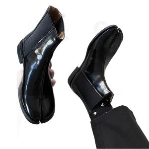 Botas de cuero genuino Niche 2026, nuevas llegadas, de media pantorrilla, elásticas, con punta tipo thong, botines de cuero de moda para hombre - Product Image 5