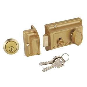 Cerradura de Seguridad Nocturna KEYMAN, Cerrojo de Seguridad de Latón de un Solo Lado, Cerradura Antirrobo para Puerta Metálica, Cerrojo Nocturno - Product Image 1