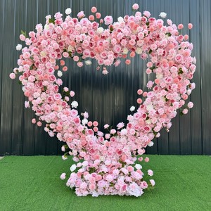 Arco Floral en Forma <span class=keywords><strong>de</strong></span> Corazón con Flores, Arreglo Floral, Arco Rojo en Forma <span class=keywords><strong>de</strong></span> Corazón, Rosa <span class=keywords><strong>de</strong></span> Seda, Arco <span class=keywords><strong>de</strong></span> Corazón <span class=keywords><strong>de</strong></span> Amor <span class=keywords><strong>para</strong></span> Decoración <span class=keywords><strong>de</strong></span> Bodas - Product Image 2