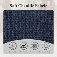 Moderner 360° Drehbarer Sessel mit Chenille-Polsterung, Komfortabler Freizeitsessel, Einzelner Clubsessel für Wohnzimmer und Schlafzimmer